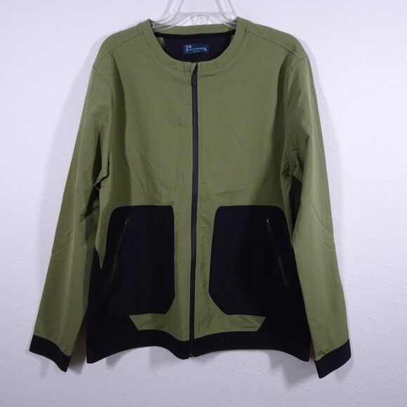 Under Armour UAS Pivot Stretch Jacket Men's Size L Green Bomber Full Zip Outdoor - Picture 1 of 9
